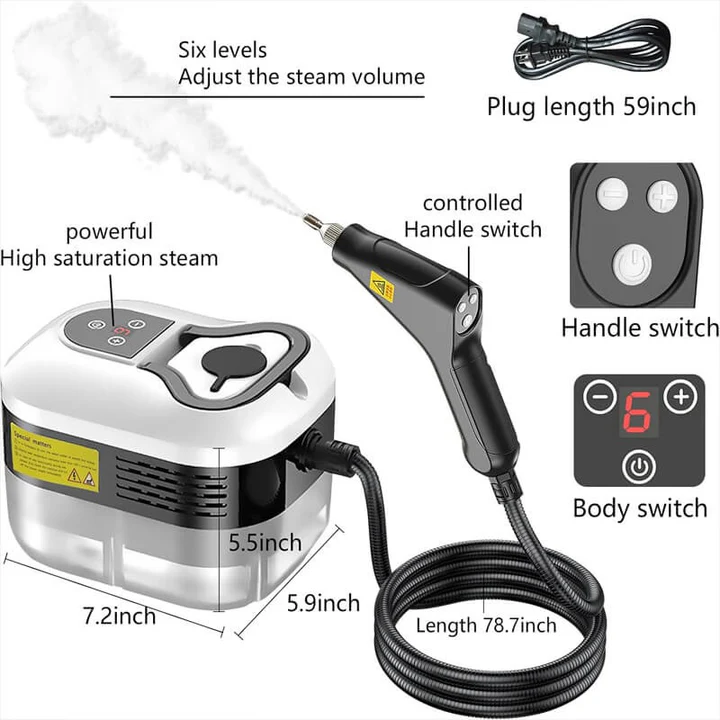 2500W Portable High Pressure Steam Cleaner With Gloves