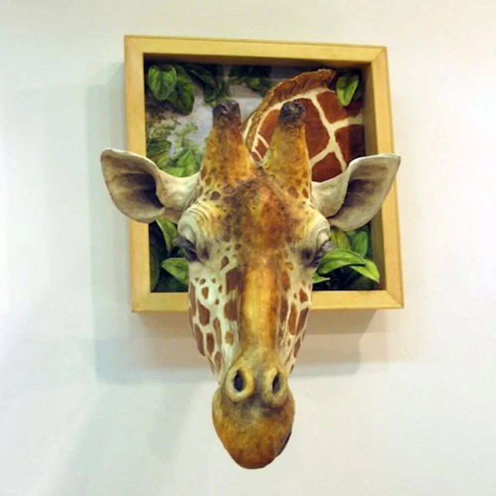 3D Giraffe Head Wall Sculpture Decorative Wall Art