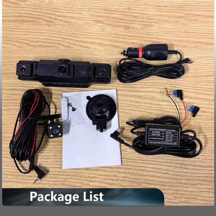 4 Channel Car Dash Camera with WiFi Night Vision and Parking Monitor