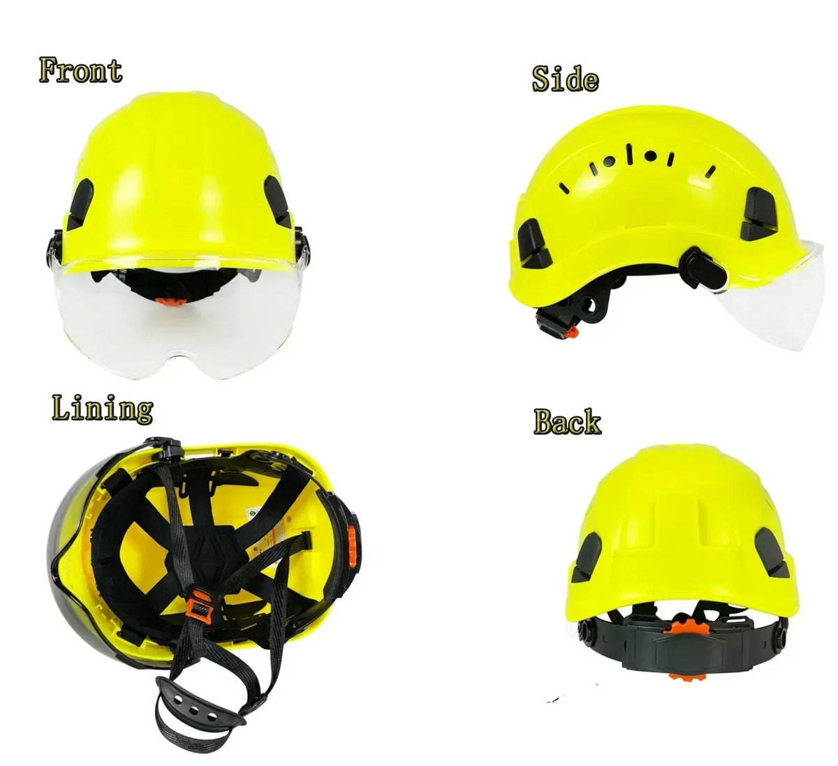 ABS Safety Helmet With Goggles And Face Visor Protection