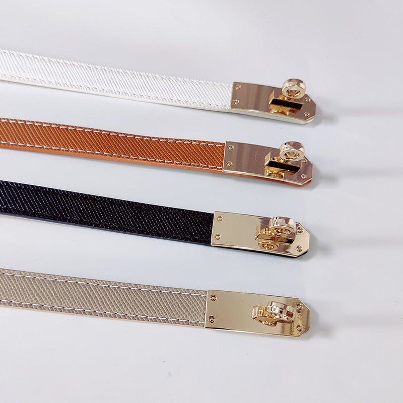 Adjustable Women's Leather Belt Slim Waist Strap
