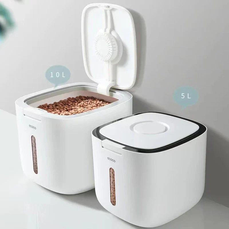 Airtight Pet Food Storage Container with Measuring Cup