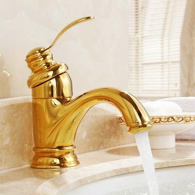 Antique Brass Bathroom Sink Faucet Single Handle Mixer Tap