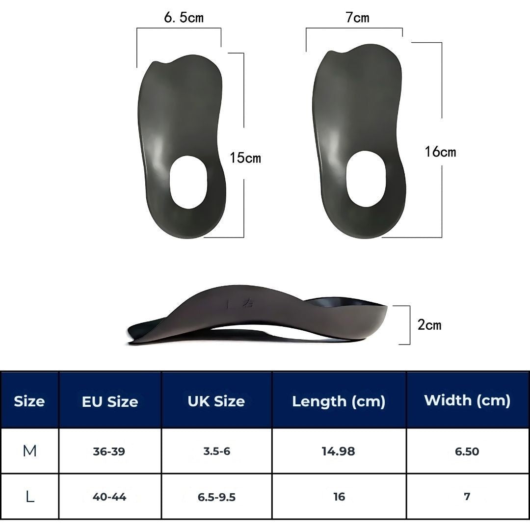 Arch Support Shoe Insoles with Cushioning for Flat Feet and Everyday Comfort