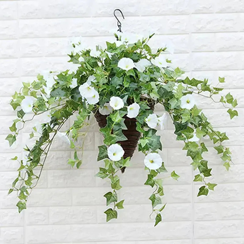 Artificial Morning Glory Hanging Vine UV Resistant
