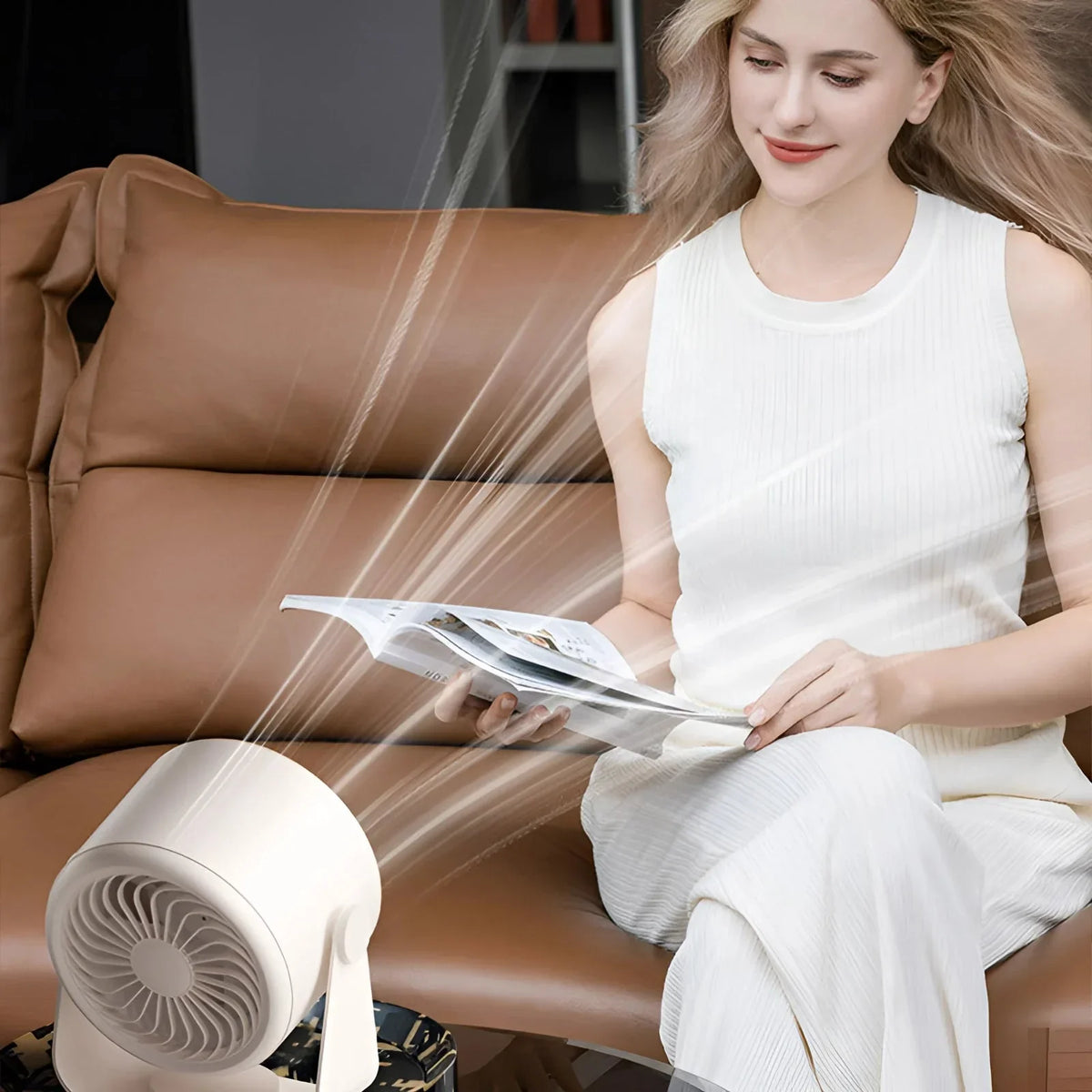 Bladeless Turbo Cooling Fan with Quiet Energy Efficient Design