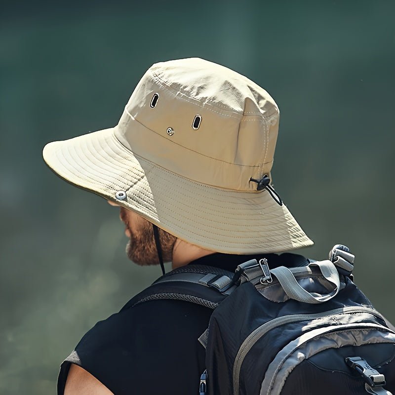 Breathable Wide Brim Sun Hat with Adjustable Chin Strap