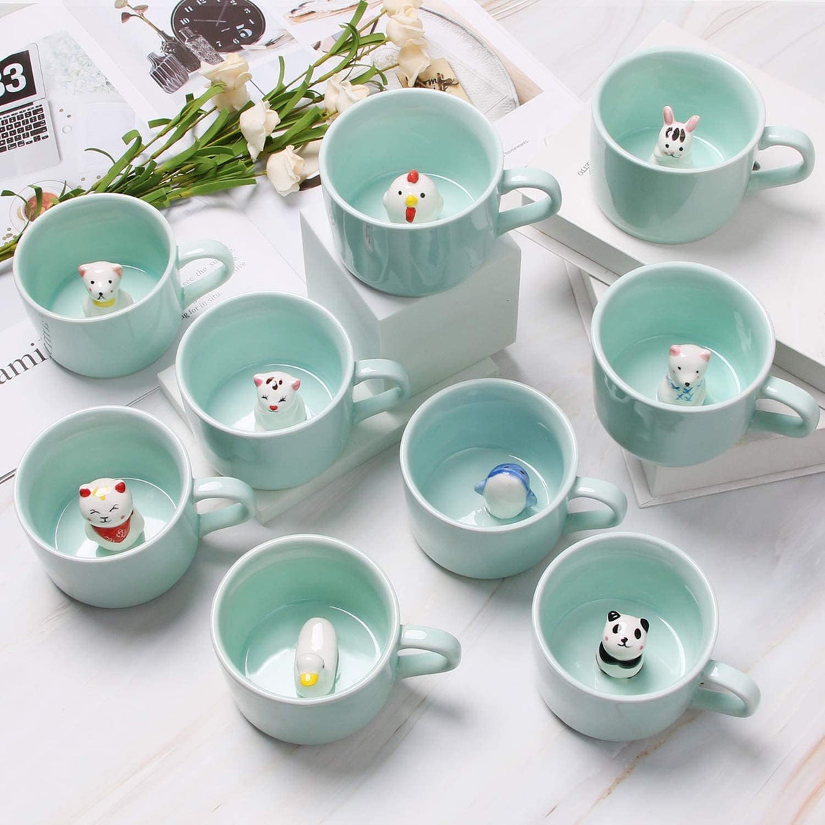 Creative Cartoon Animal Ceramic Coffee Mug 220ml