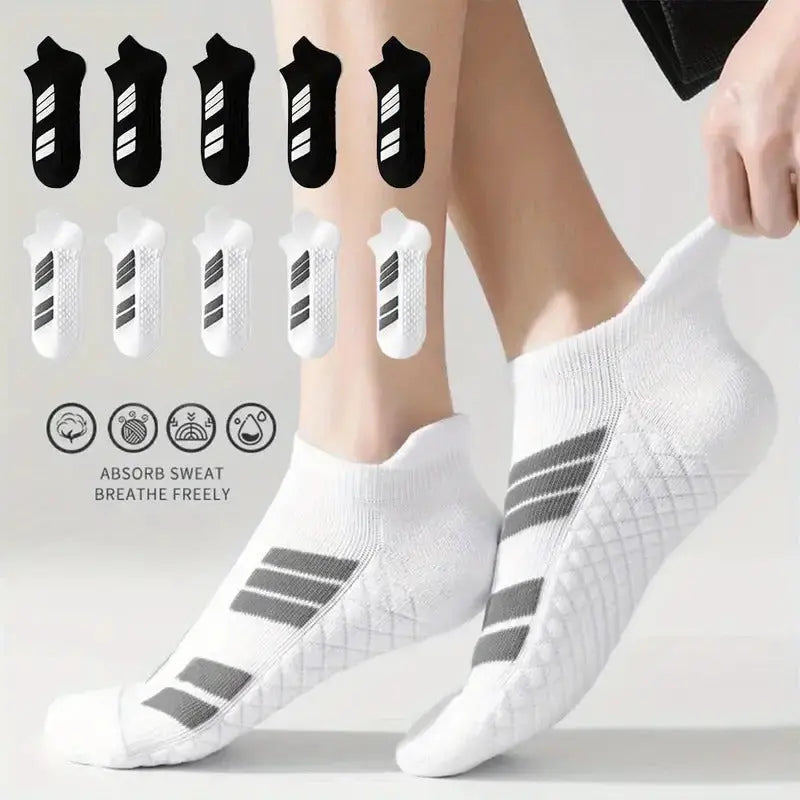 Cushioned Sports Ankle Socks Arch Support 5 Pairs