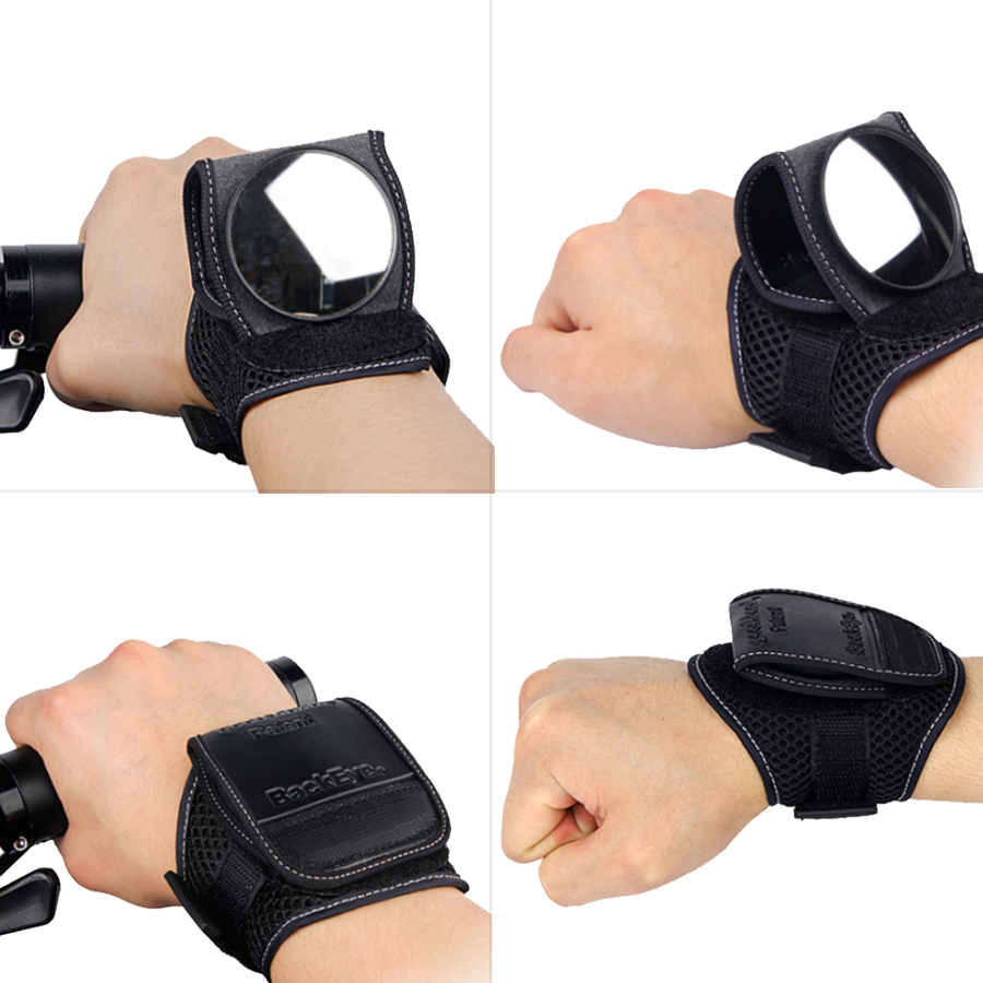 Cycling Wrist Rear View Mirror Adjustable Safety Wristband