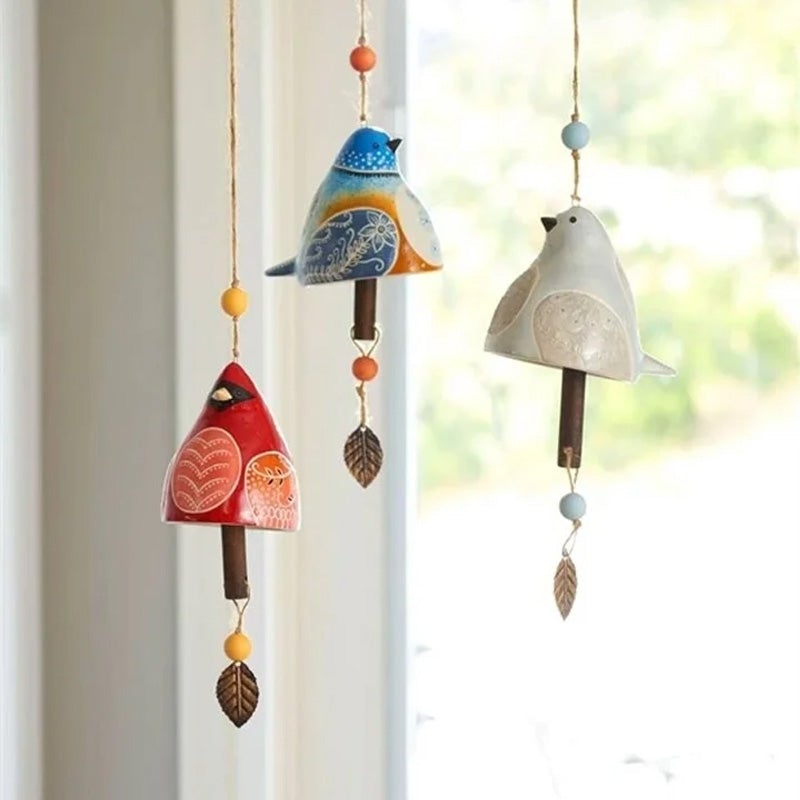Decorative Ceramic Bird Song Bell Wind Chime