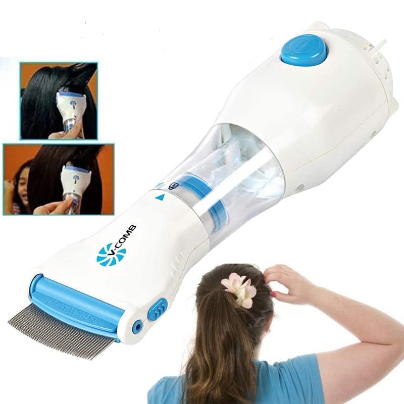 Electric Lice Removal Comb with Vacuum System
