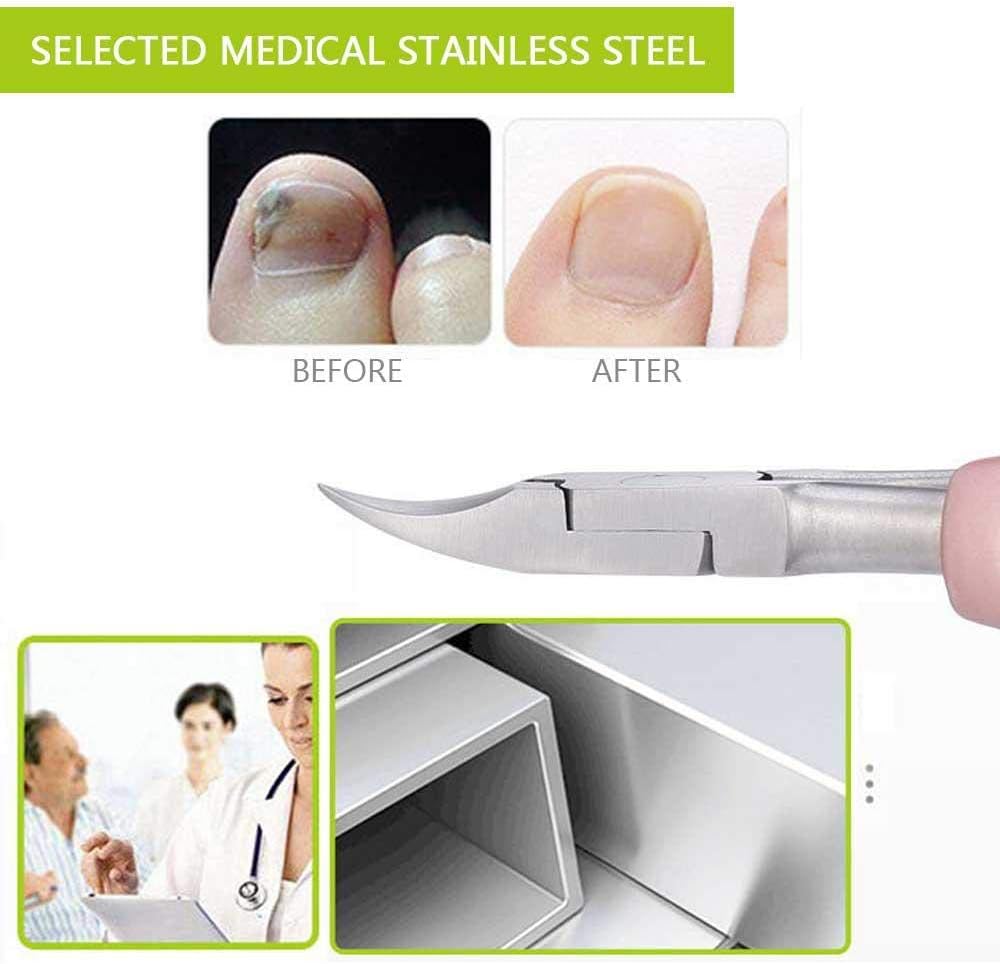Ergonomic Toenail Clipper for Thick Nails and Easy Precision Trimming