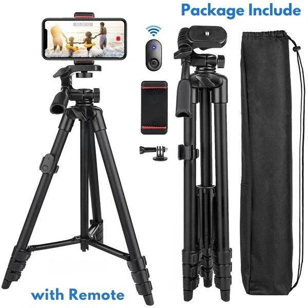 Extendable Phone Tripod Stand with Bluetooth Remote and Selfie Stick