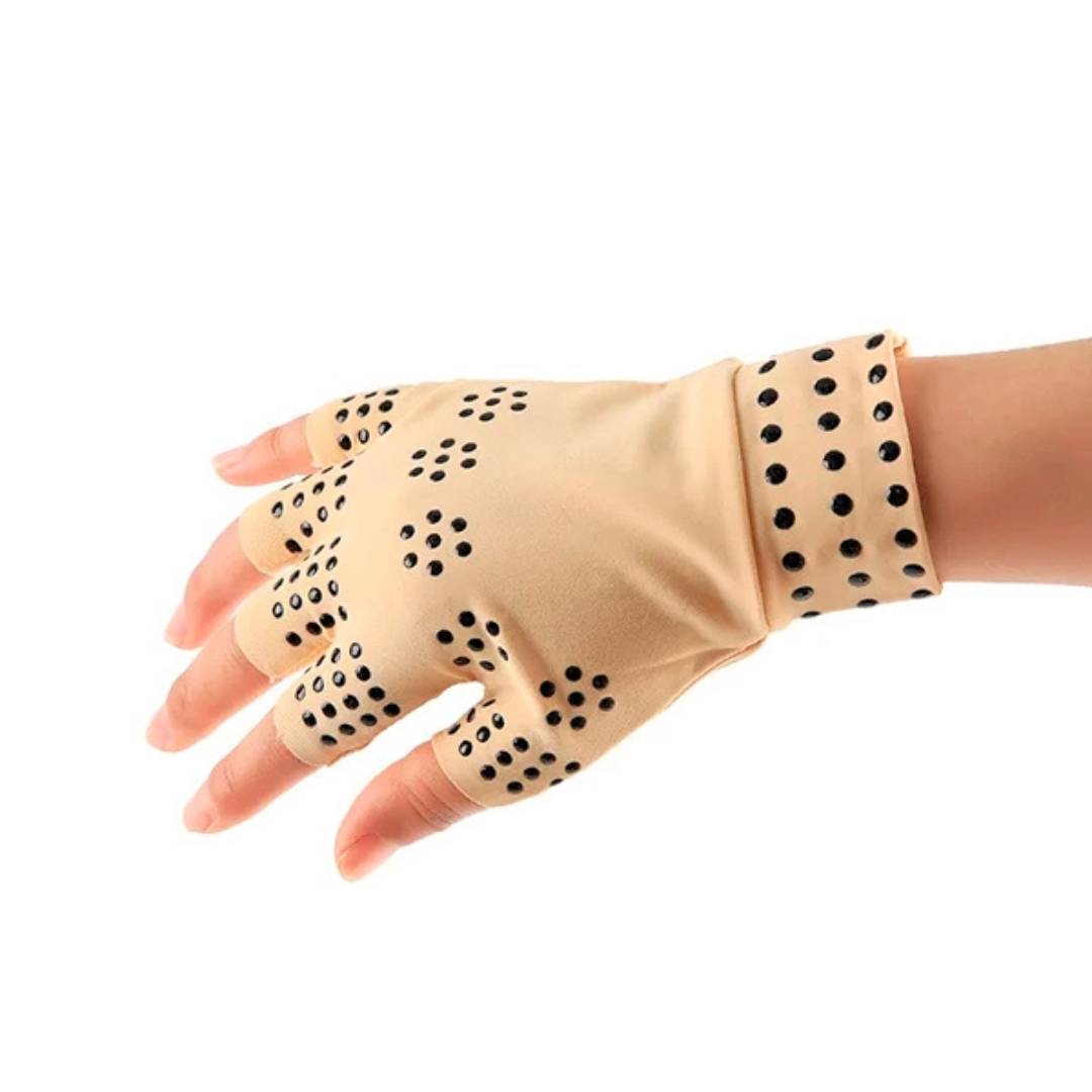 Fingerless Compression Support Gloves with Magnetic Inserts