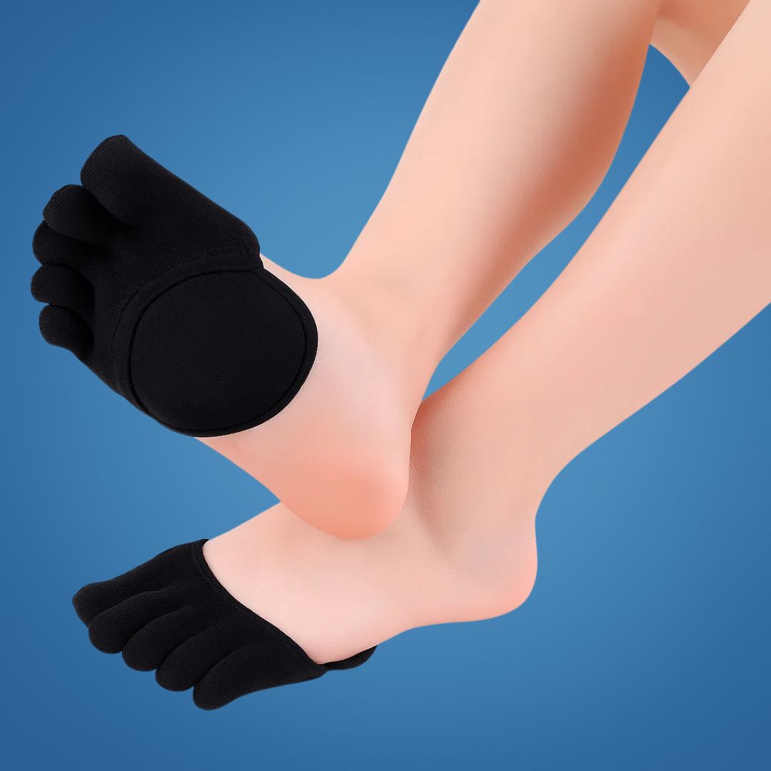 Five Toe No Show Forefoot Cushion Socks