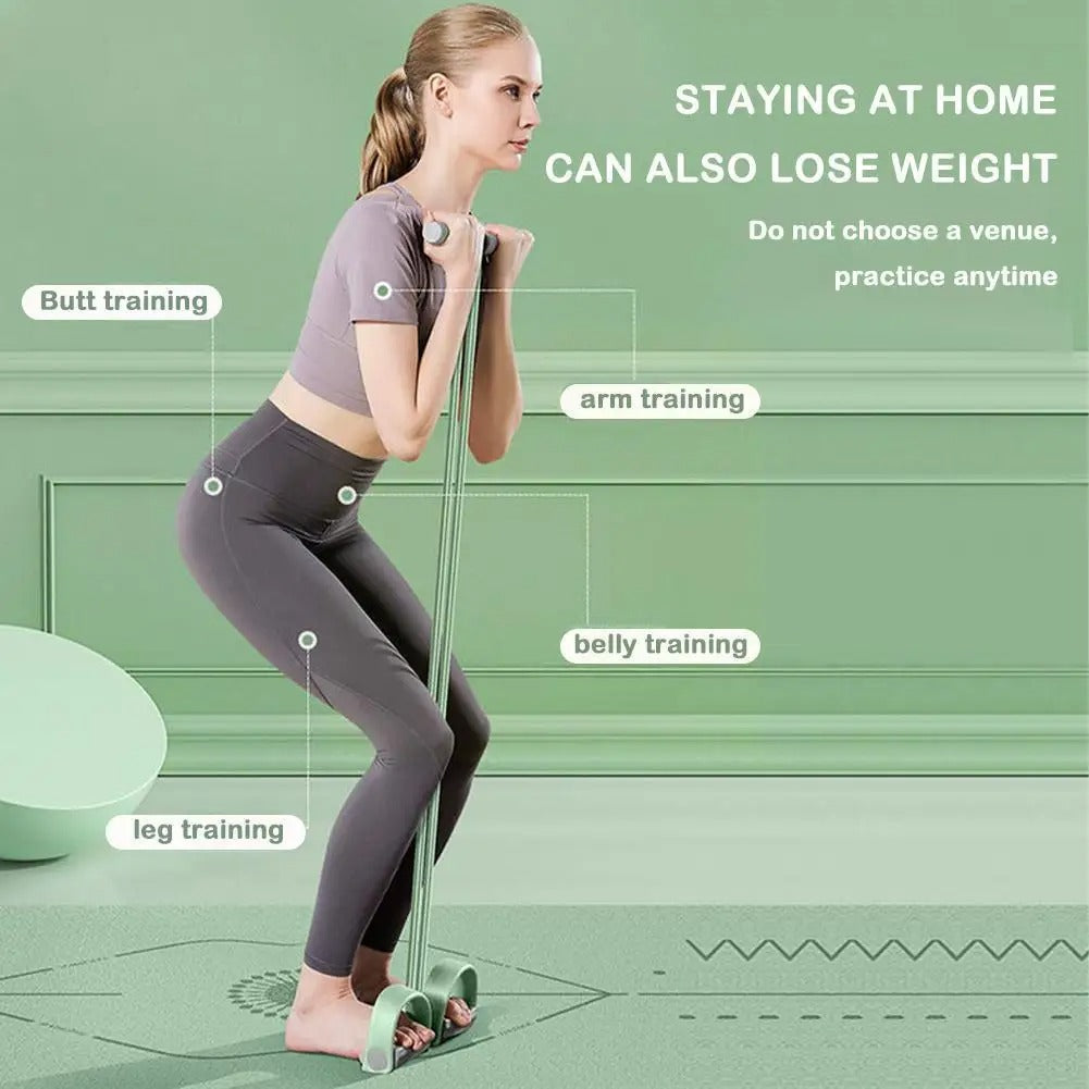 Full Body Resistance Training Band with Foot Pedals