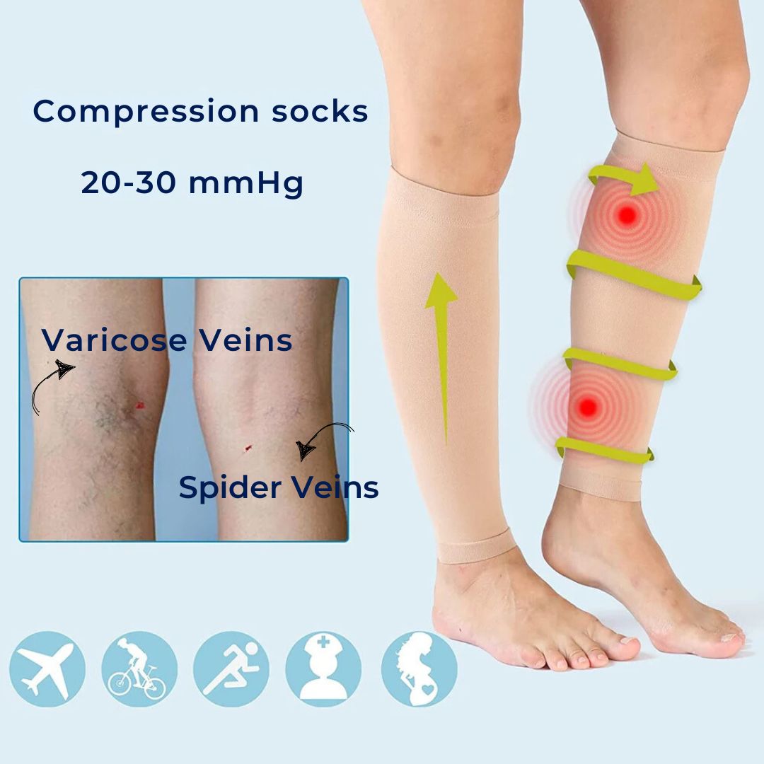 Graduated Compression Calf Support Socks for Everyday Comfort