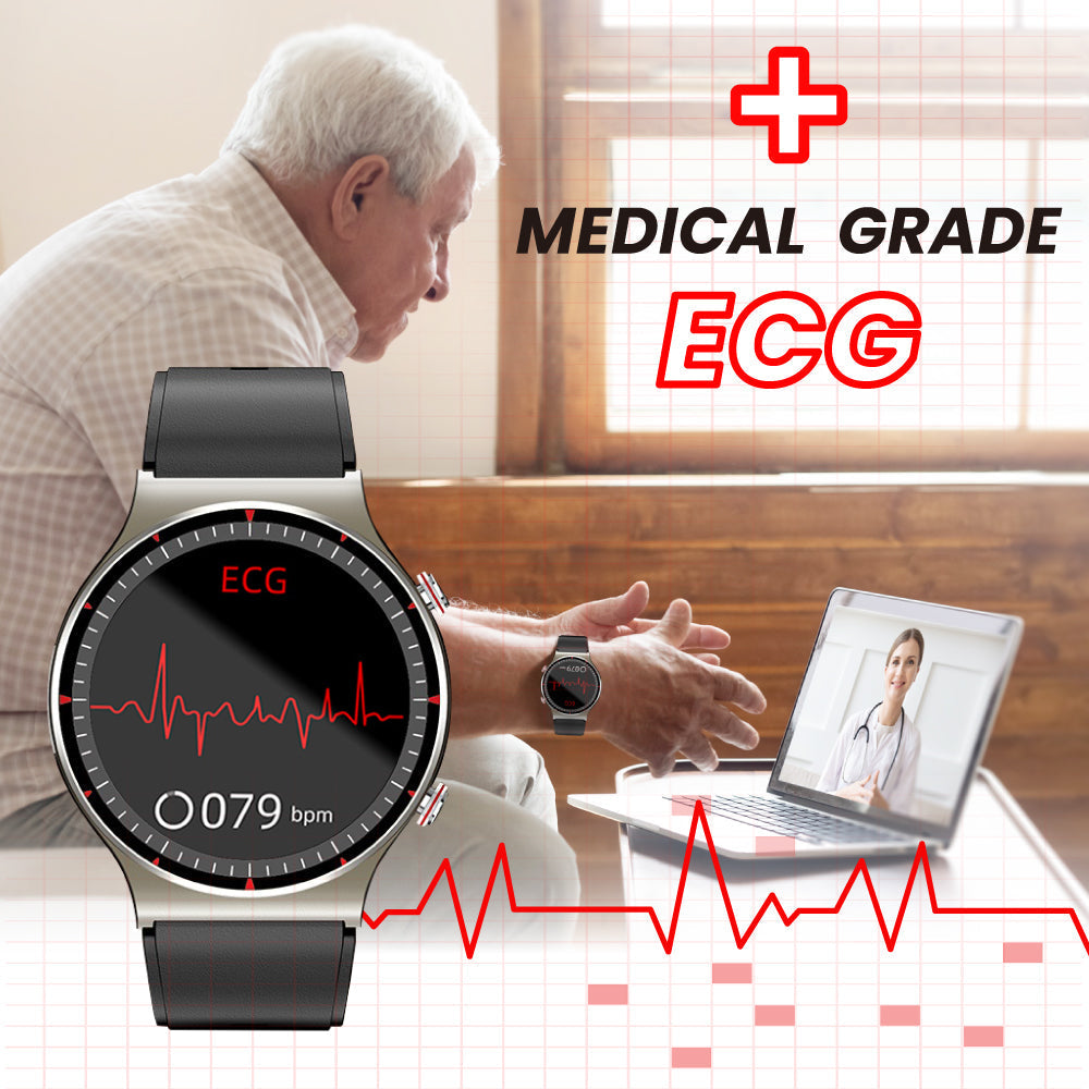 Health Monitoring Smart Watch with ECG Heart Rate and Blood Oxygen
