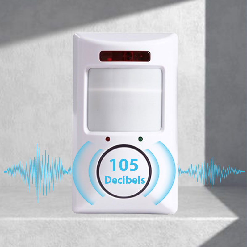 Infrared Motion Sensor Alarm with Two Remote Controls