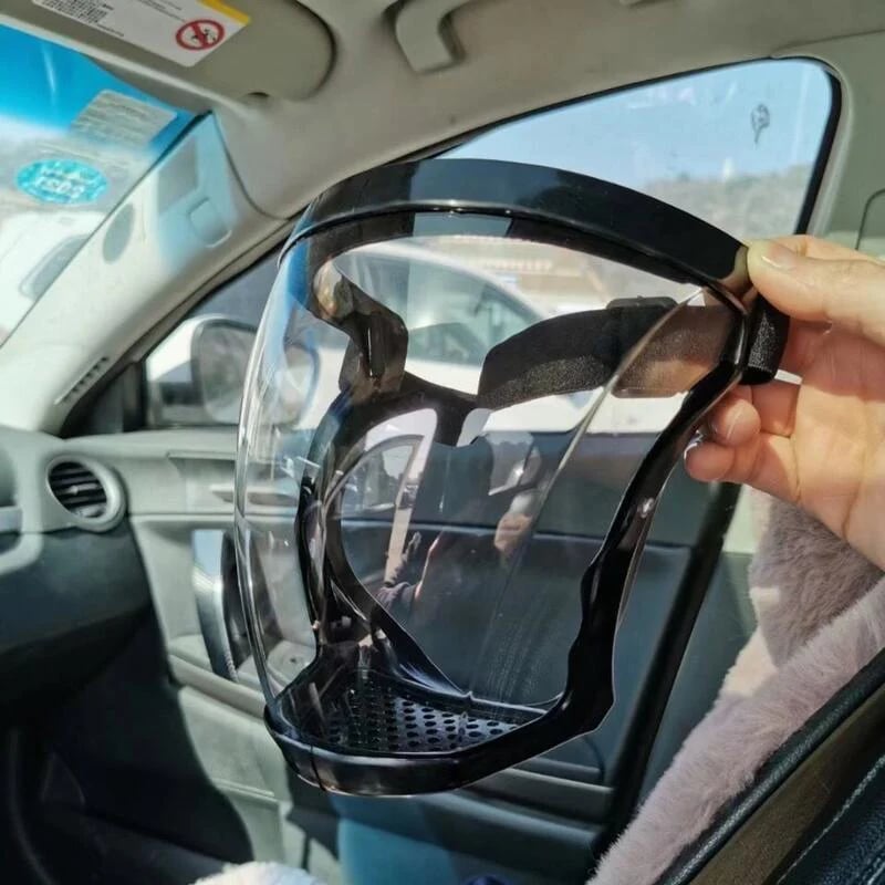 Large Clear Full Face Shield with Adjustable Headband