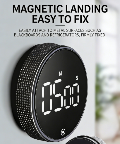 Magnetic Rotary Digital Kitchen Timer with Large Display