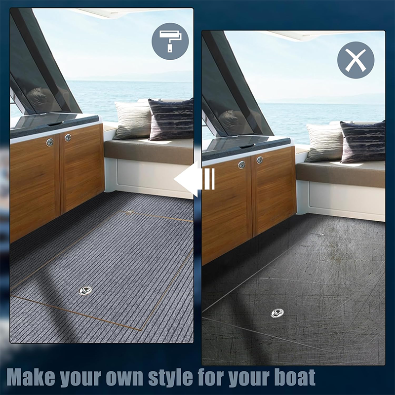 Marine Grade Waterproof Carpet Grey Teak Indoor Outdoor Rug