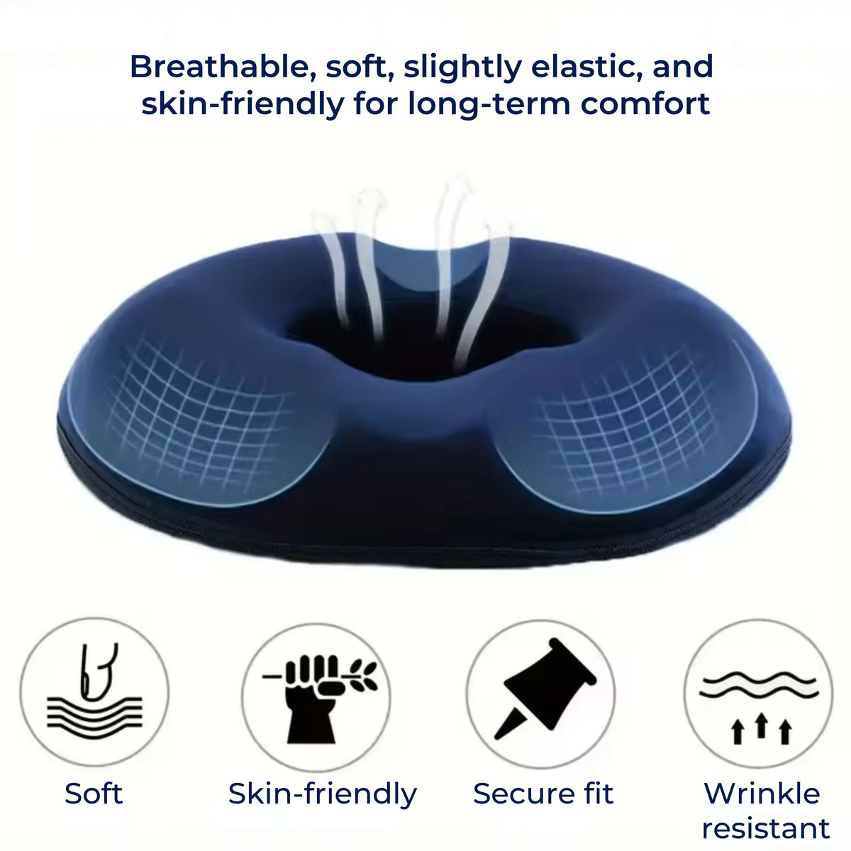 Memory Foam Donut Seat Cushion with Washable Cover