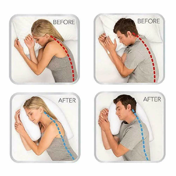 Memory Foam Side Sleeper Pillow with Ear Comfort Cutout