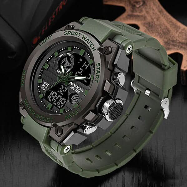 Men's Analog Digital Military Sports Watch Waterproof