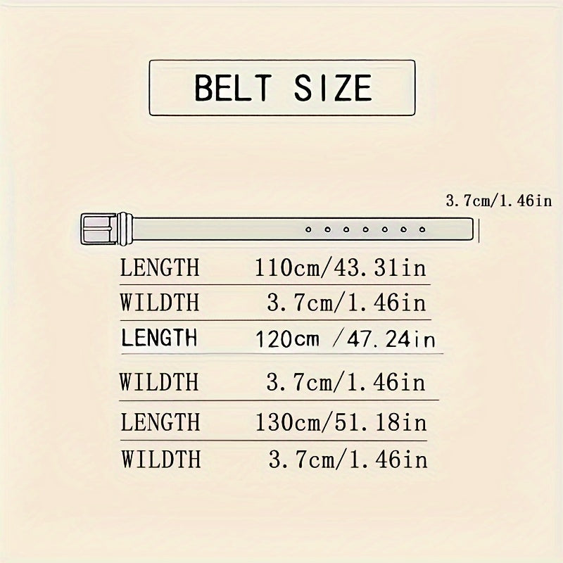 Men's Genuine Cowhide Belt Automatic Ratchet Buckle