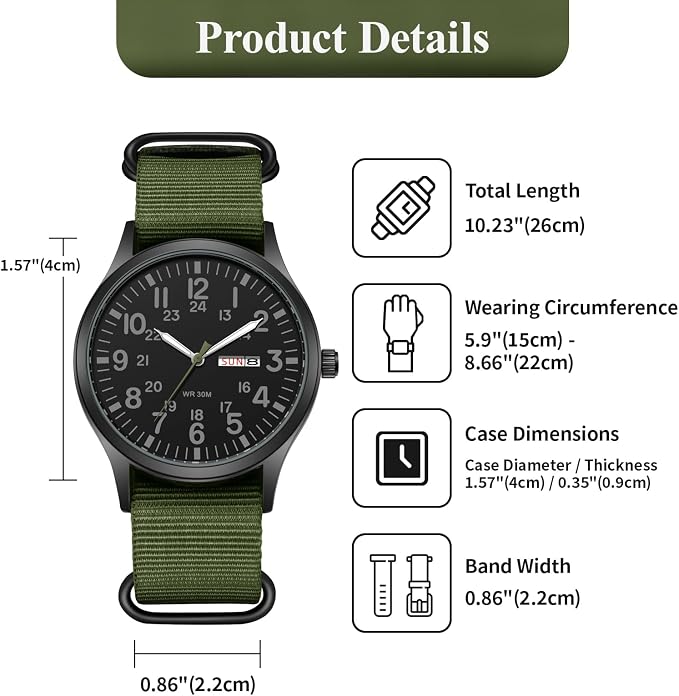 Men’s Waterproof Quartz Watch with Sapphire Crystal