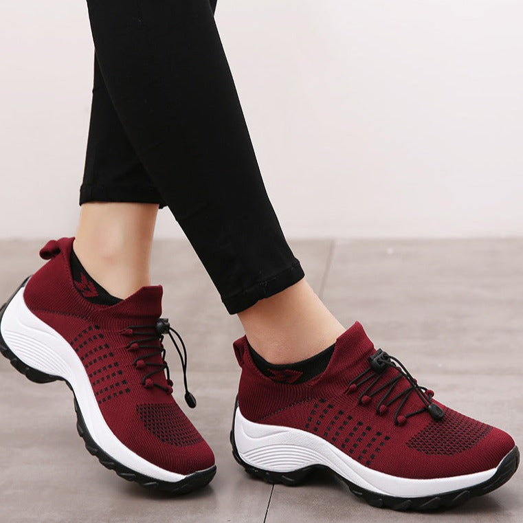 Mesh Slip On Walking Shoes With Cushion Support And Wide Fit Comfort Casual Everyday Footwear