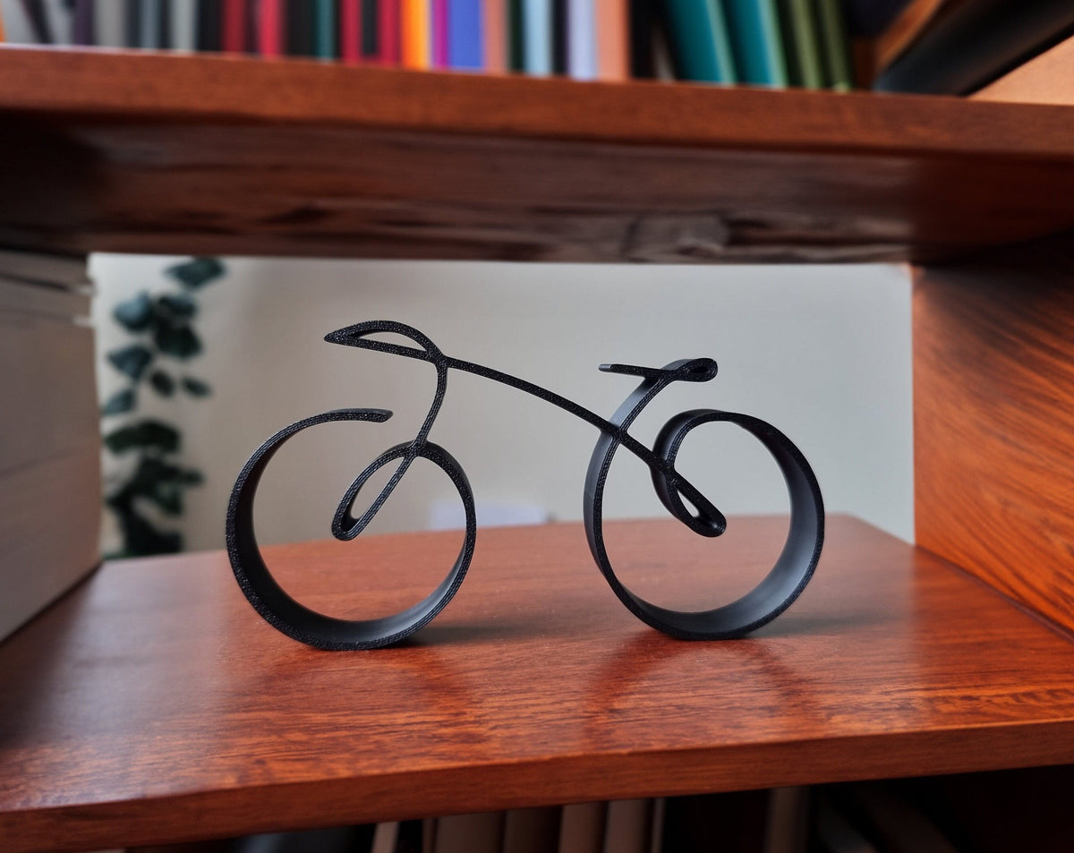 Minimalist Metal Bicycle Sculpture Wire Frame Desktop Decor