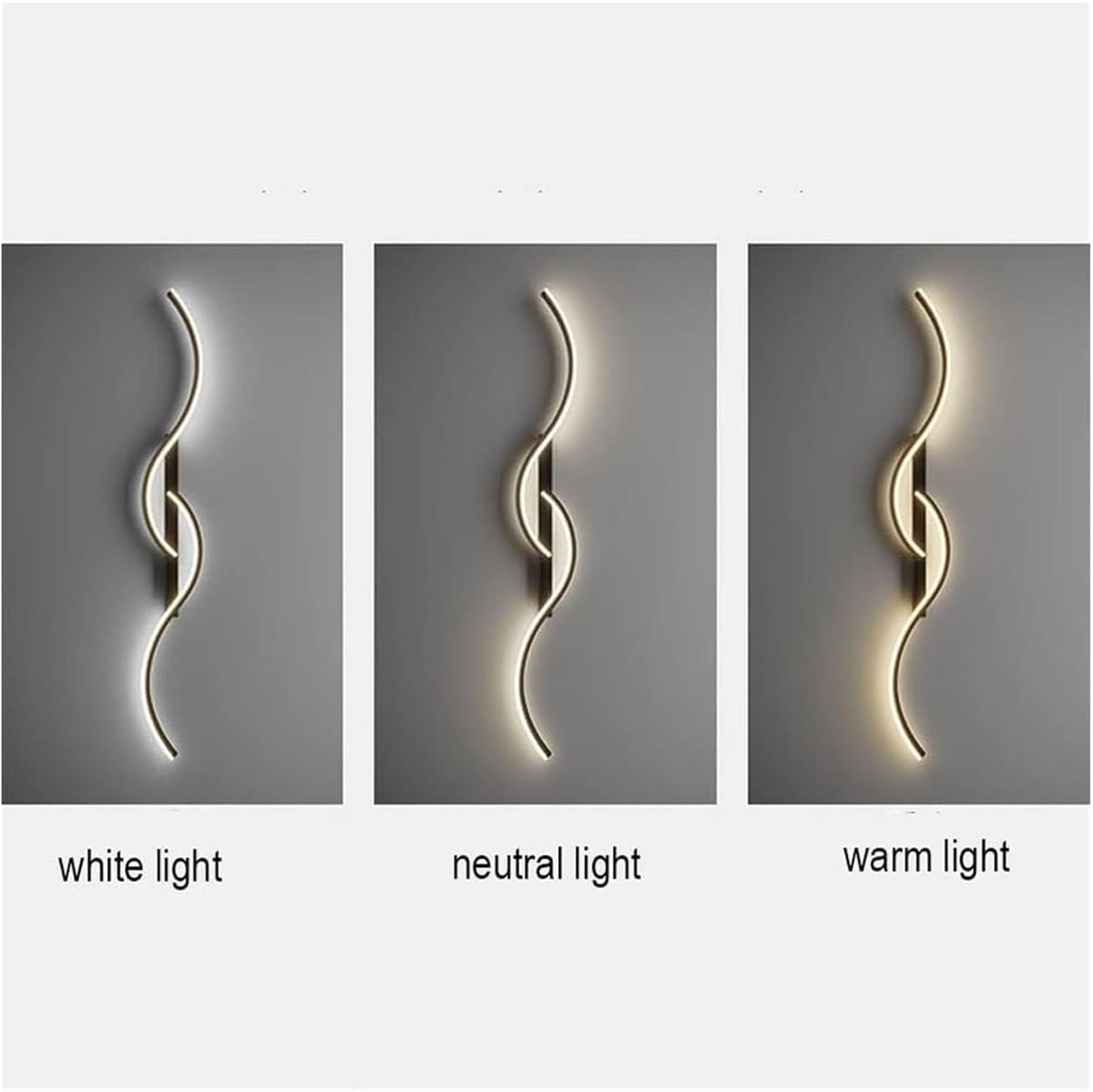 Modern Curved LED Wall Light Indoor Ambient Lighting Minimalist Decorative Wall Fixture for Bedroom Living Room Hallway