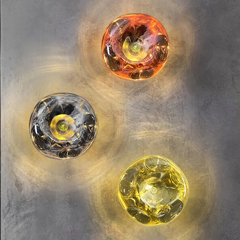 Modern Lava Glass Wall Lamp Scandinavian Style