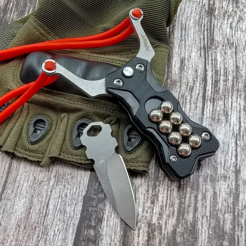 Multi Function Folding EDC Tool With Slingshot Design