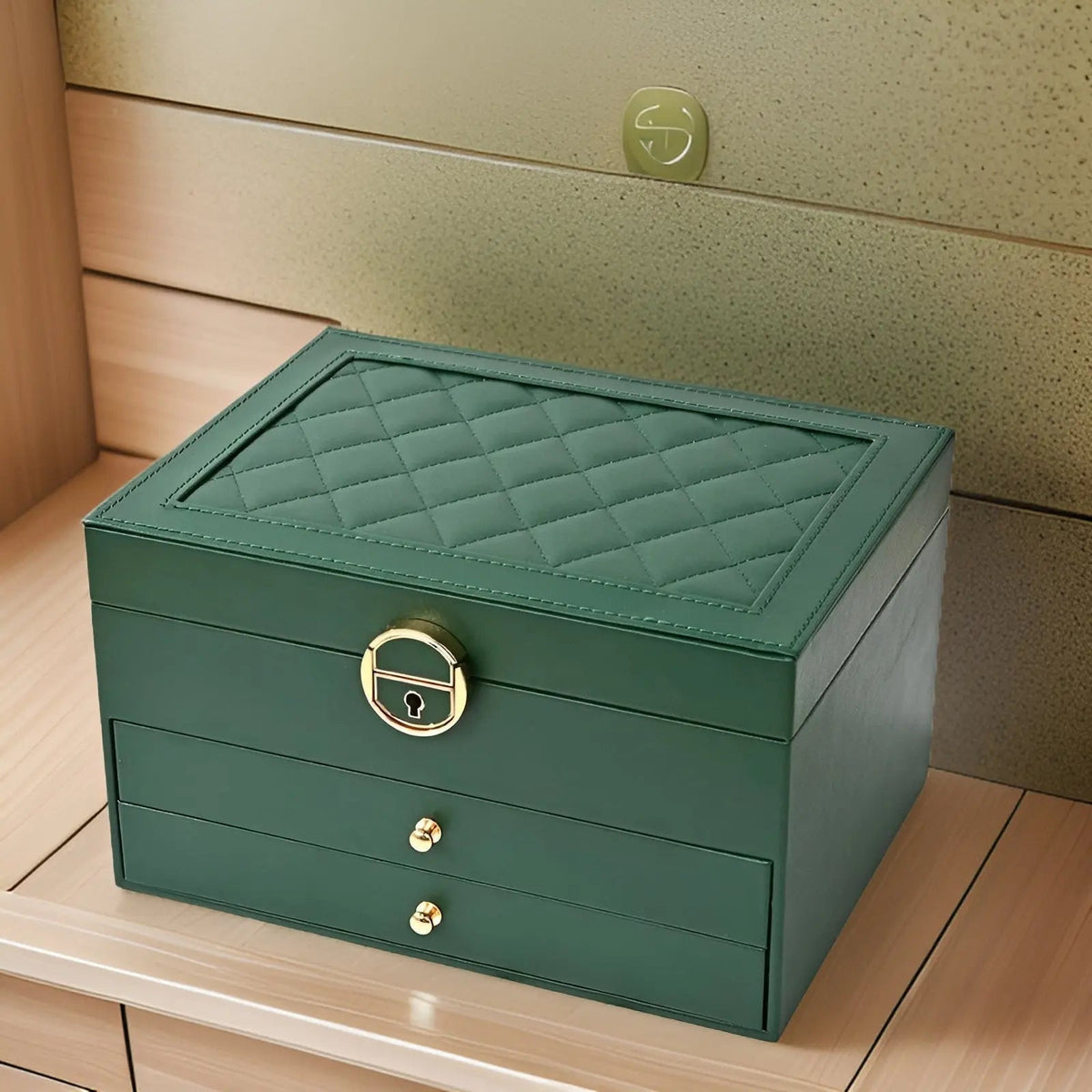 Multi Layer PU Leather Jewellery Box with Organizer Drawers