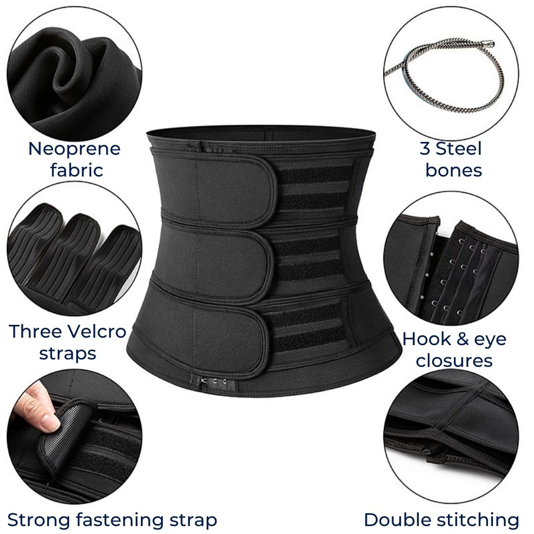 Neoprene Waist Trainer Belt Triple Compression Body Shaper
