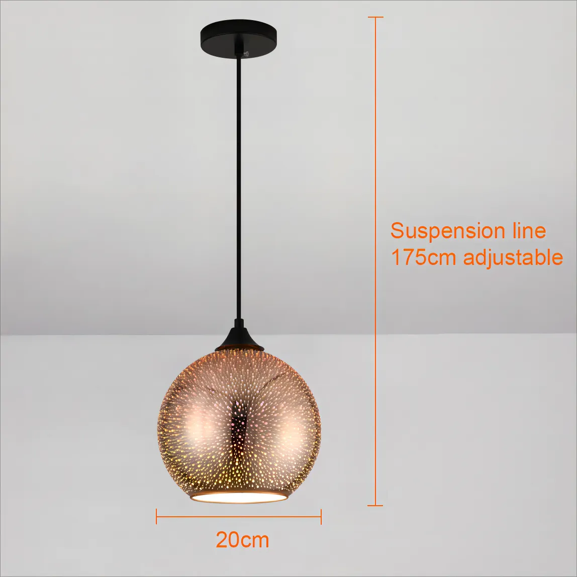 Perforated Glass Pendant Ceiling Light