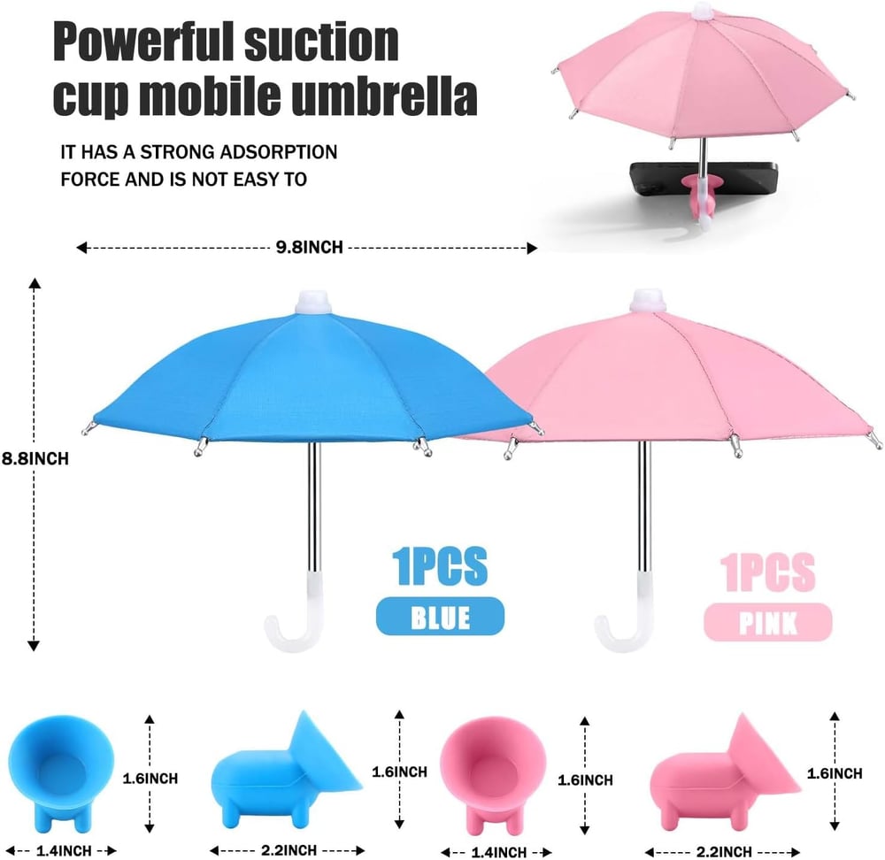 Phone Umbrella Sunshade with Suction Cup Holder