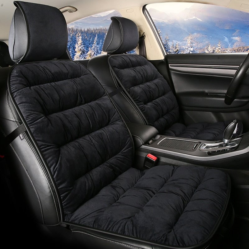 Plush Car Seat Cushion Pad Full Coverage Design