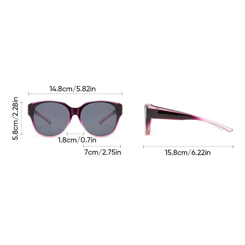 Polarized Fit Over Sunglasses for Prescription Glasses with UV Protection
