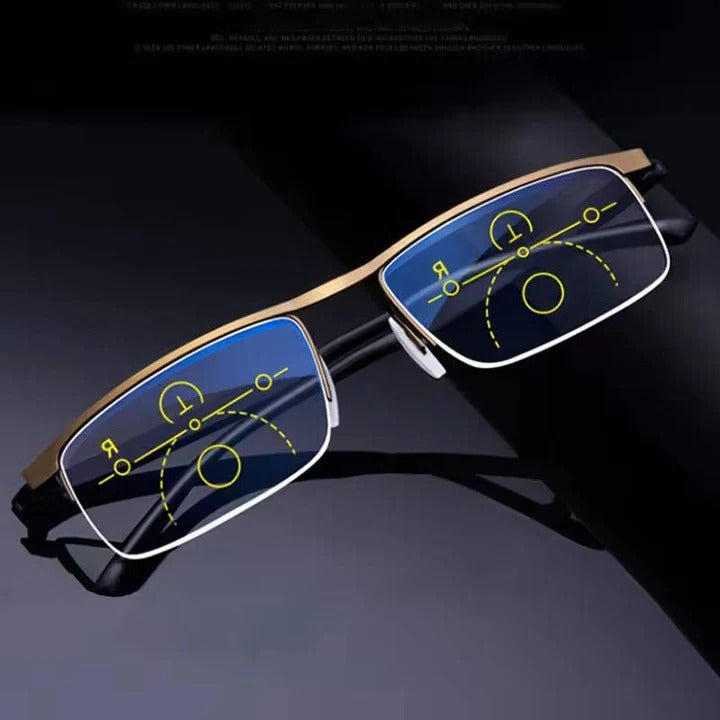 Progressive Multifocal Reading Glasses with Blue Light Protection