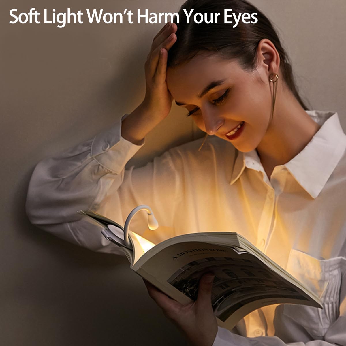 Rechargeable Clip On LED Book Light with 360° Adjustable Clip