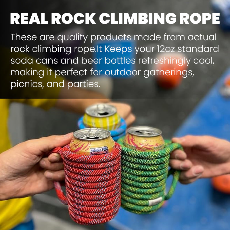 Recycled Climbing Rope Can Cooler Sleeve