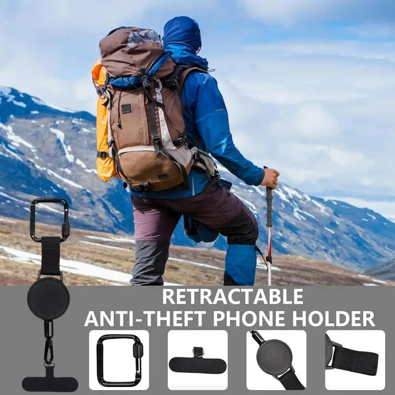 Retractable Anti Theft Phone Holder Clip