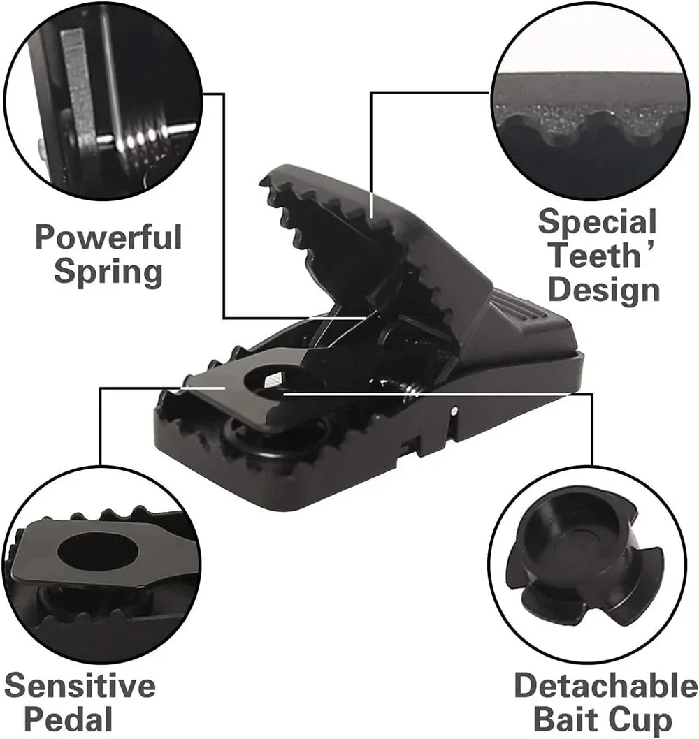 Reusable Heavy Duty Mouse Traps Set for Indoor and Outdoor Use
