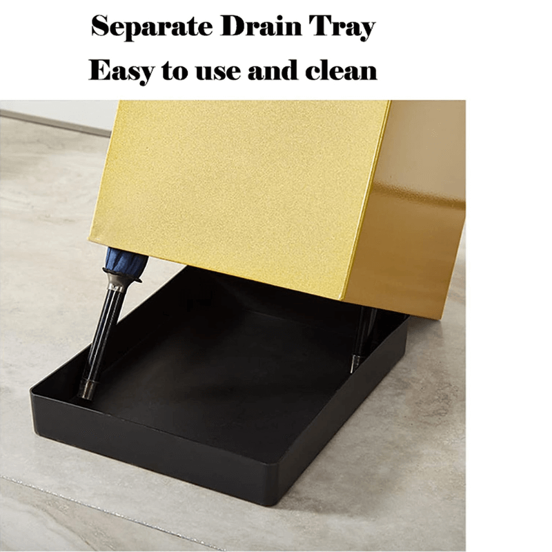 Scandinavian Metal Umbrella Stand with Removable Drip Tray