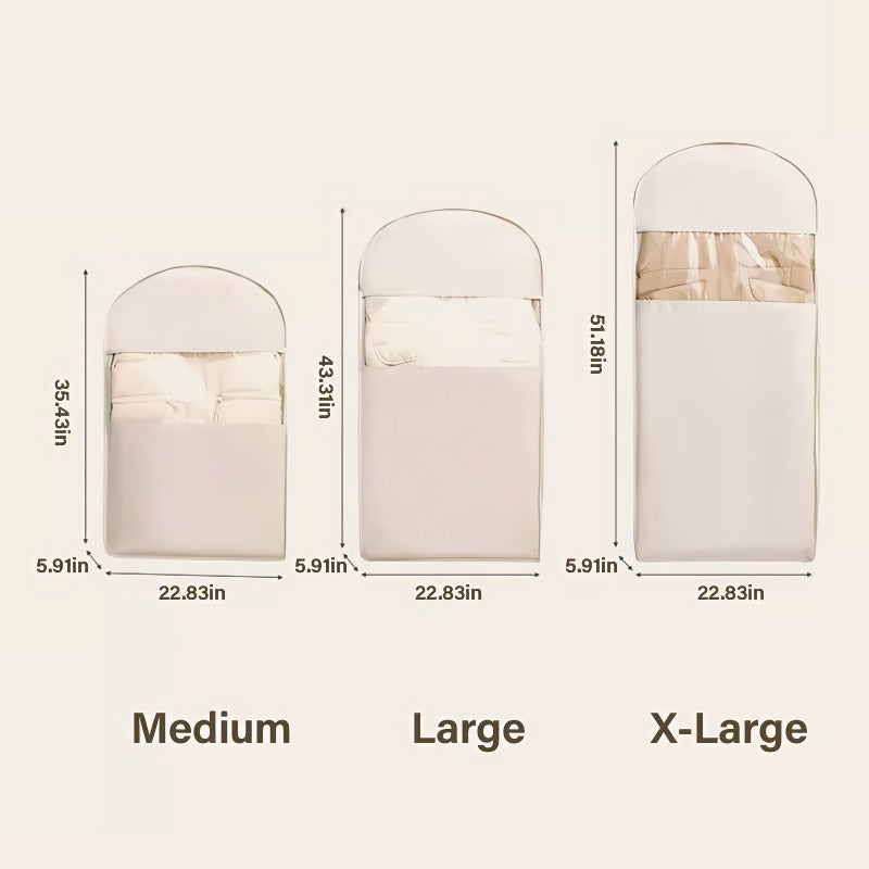 Self Compressing Hanging Garment Storage Bag
